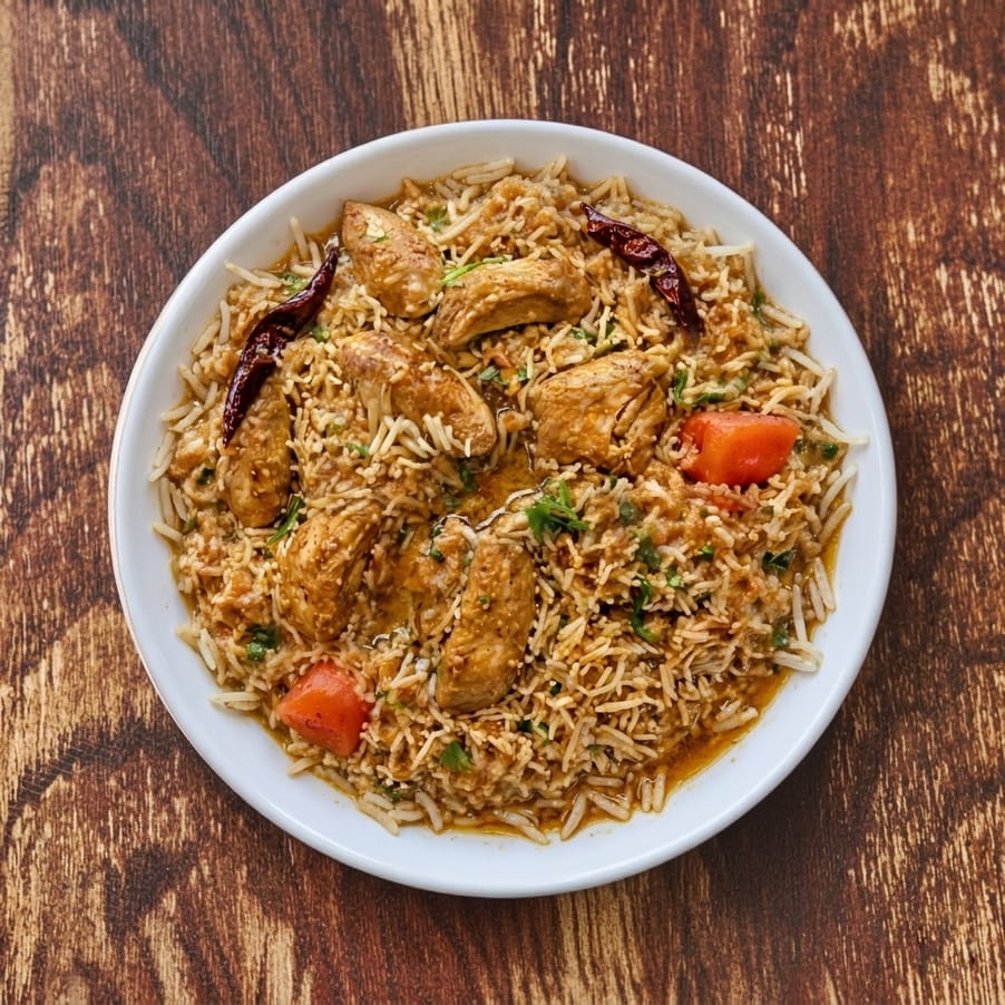 Chicken Sambar Rice.