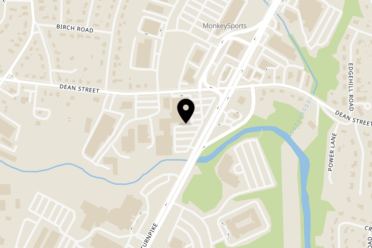 Map showing the location of 1947 Norwood on 997 Boston Providence Hwy in Norwood